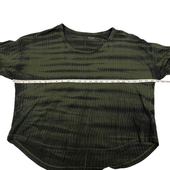 Athleta Organic Daily Tie Dye Commute Tee Size‎ L Green Black - Picture 6 of 7